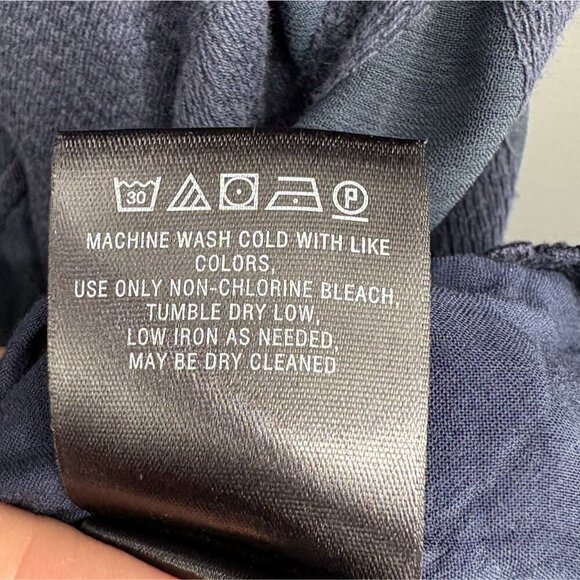 Holding Horses Anthropologie Womens Agusta Crochet Swing Tunic Dress L Navy Blue - Picture 8 of 13